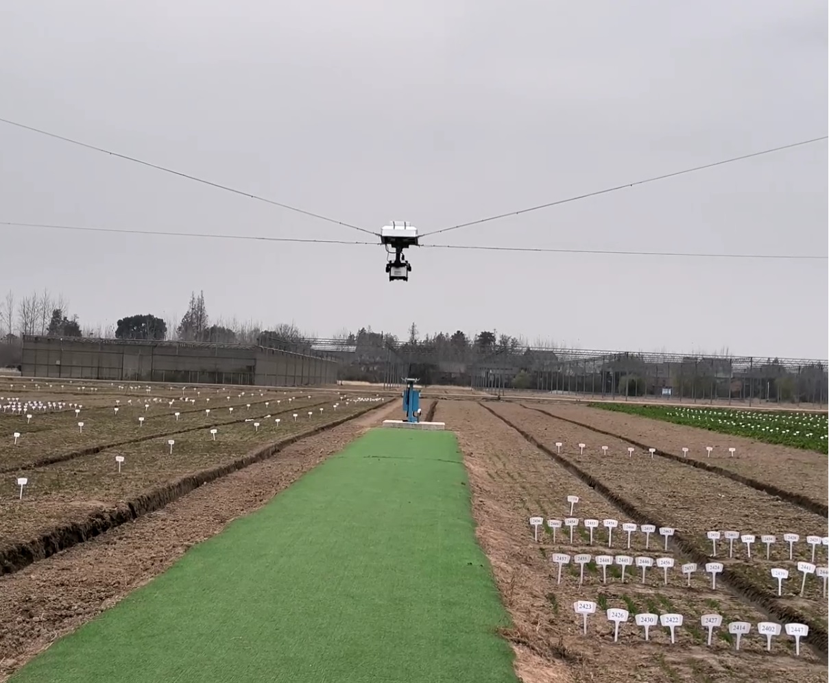 Large-span cable-driven robot in engineering test environment