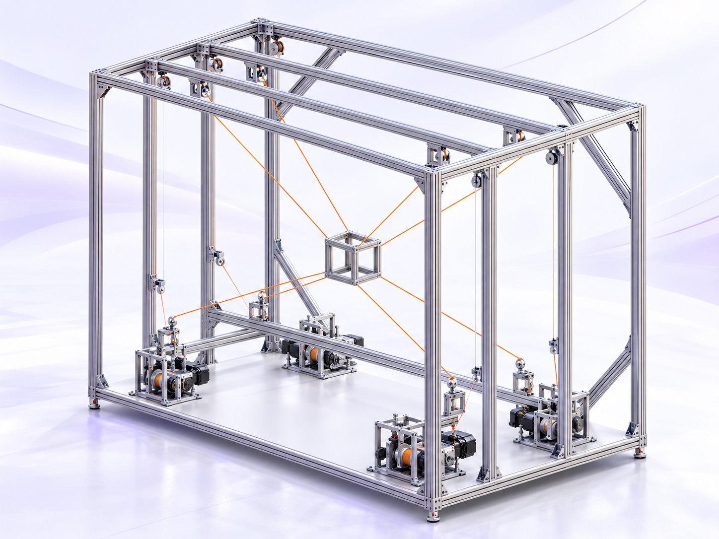 Modular reconfigurable cable-driven parallel robot structure